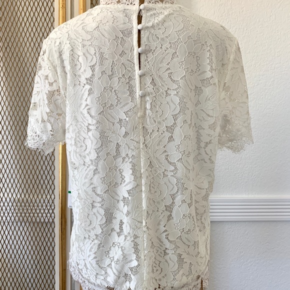 Laundry by Shelli Segal Short Sleeve Lace Blouse - Picture 5 of 8